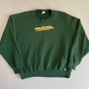 VINTAGE Russell Kearney Catholic Sweatshirt Green | Yellow Embroidery | Mens XL